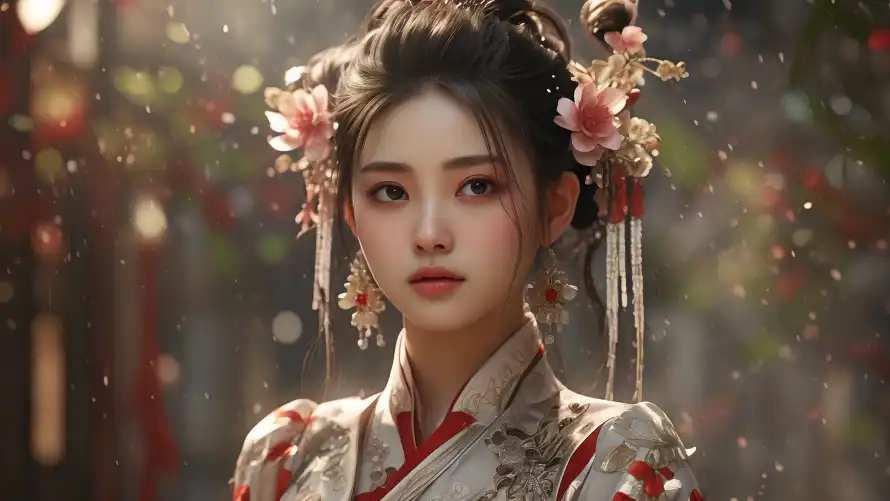 4k发饰壁纸 - 古装 - 古风 - 汉服「哲风壁纸」