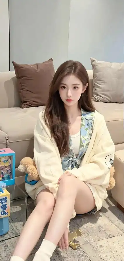 4k地毯壁纸 - 白袜 - 美女 - Ios「哲风壁纸」