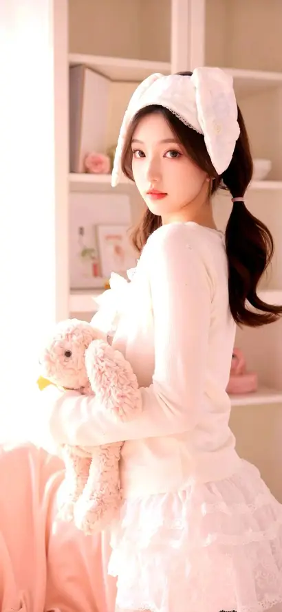 4k发箍壁纸 - 可爱 - 室内 - 少女「哲风壁纸」