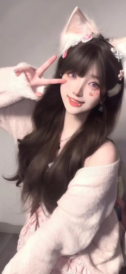 4k甜美壁纸 - 美女 - 软妹 - 长发「哲风壁纸」