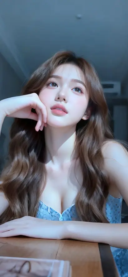 4k休闲壁纸 - 卷发 - 妆容 - 室内「哲风壁纸」