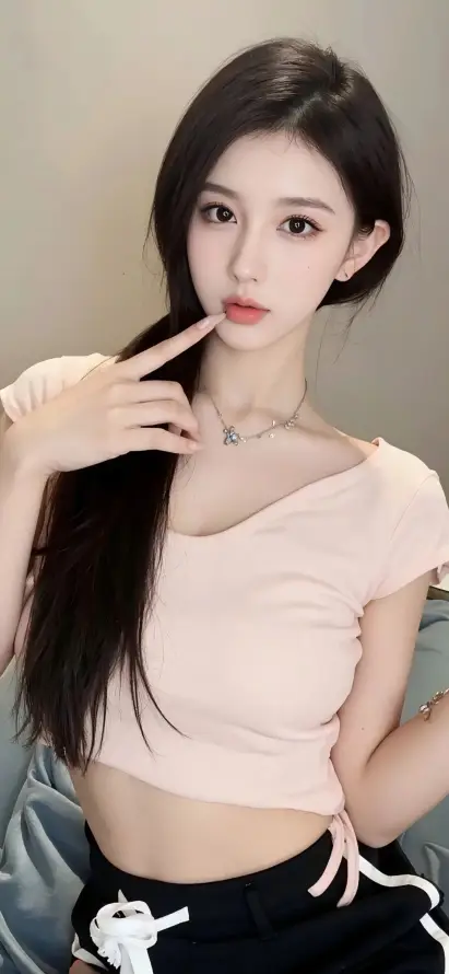 4k室内壁纸 - 美女 - 项链 - 黑发「哲风壁纸」