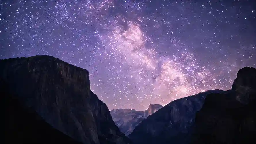 4k夜景壁纸 - 夜空 - 天文 - 山峦「哲风壁纸」