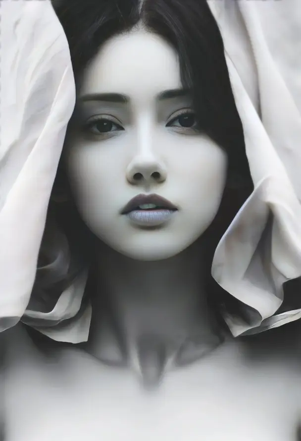 4k光影壁纸 - 女性 - 肖像 - 黑白「哲风壁纸」