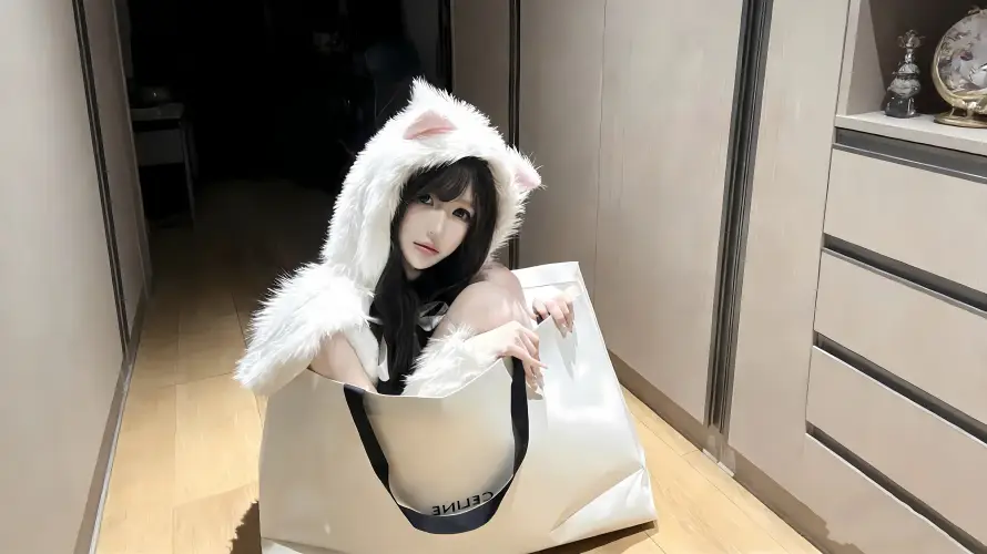 4k美女壁纸 - 袋子 - 猫耳朵 - wallpaper「哲风壁纸」