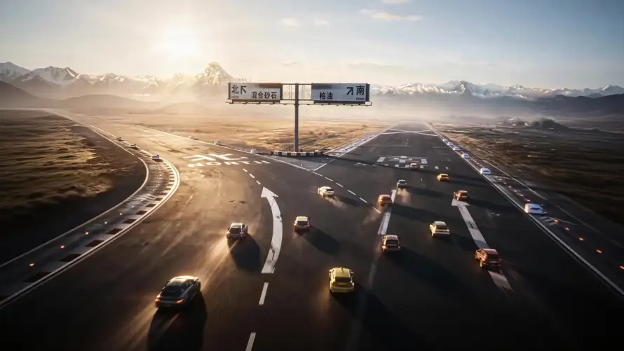 4k交通壁纸-广告牌和车流-热门的壁纸「哲风壁纸」