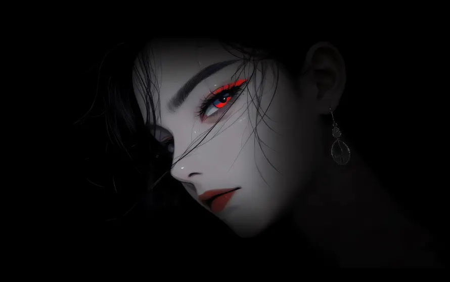 4k4K壁纸 - 冷艳 - 红唇 - 耳饰「哲风壁纸」