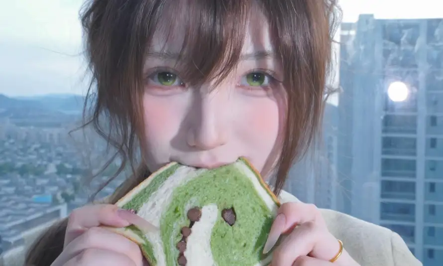 2k可爱壁纸-吃吐司 - 日系-城市景观免费下载「哲风壁纸」