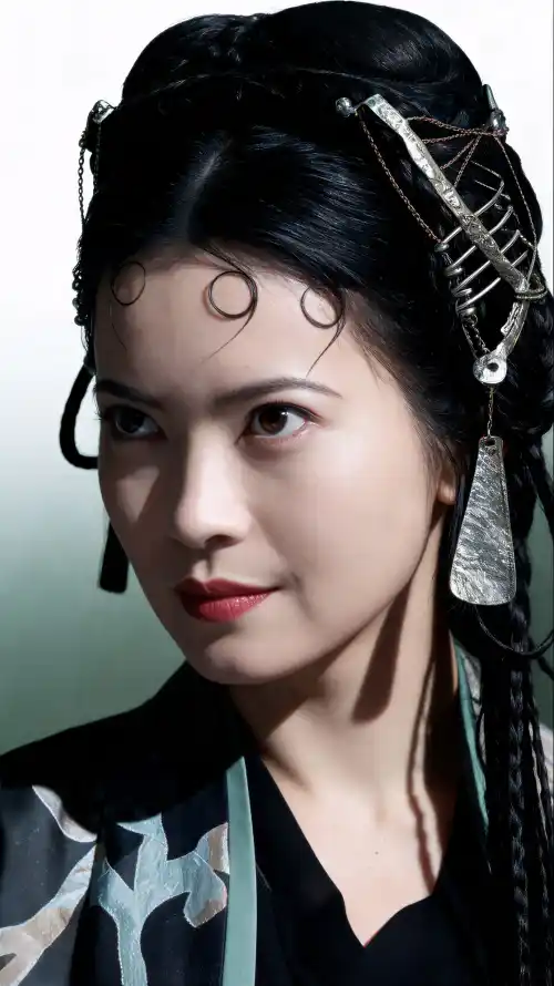 4k发饰壁纸 - 古装 - 红唇 - 蓝洁瑛「哲风壁纸」