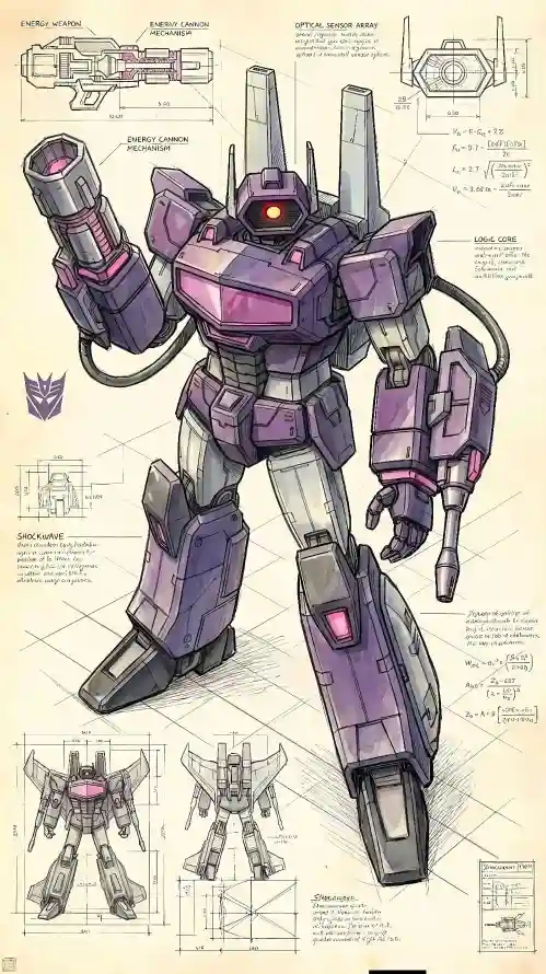 4kG1壁纸 - 武器 - 线稿 - 机器人「哲风壁纸」