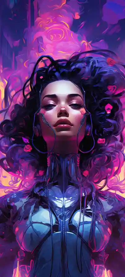 4k科幻壁纸 - 霓虹 - AI角色 - 人工智能「哲风壁纸」