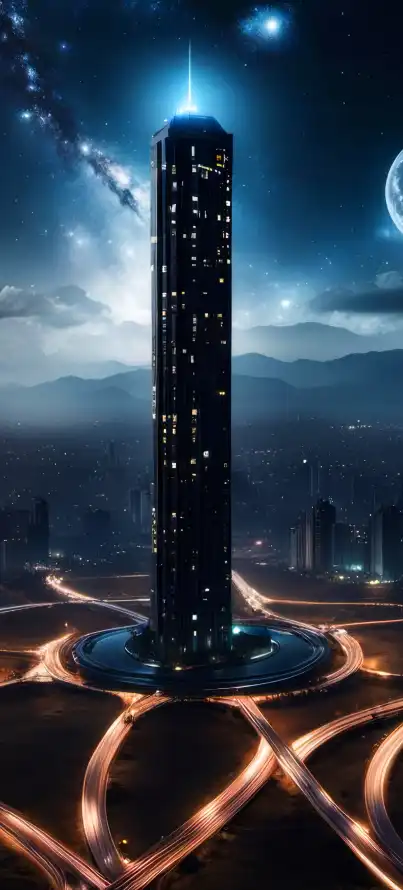 4k夜景壁纸 - 宇宙 - 星空 - 月亮「哲风壁纸」