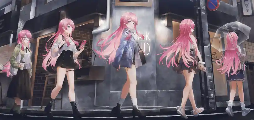 4k少女壁纸 - 漫画 - 街头 - 街道「哲风壁纸」