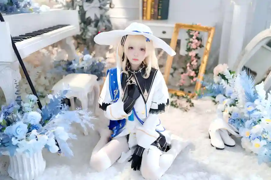 4k白丝壁纸 - 白帽 - 白靴 - 美女「哲风壁纸」