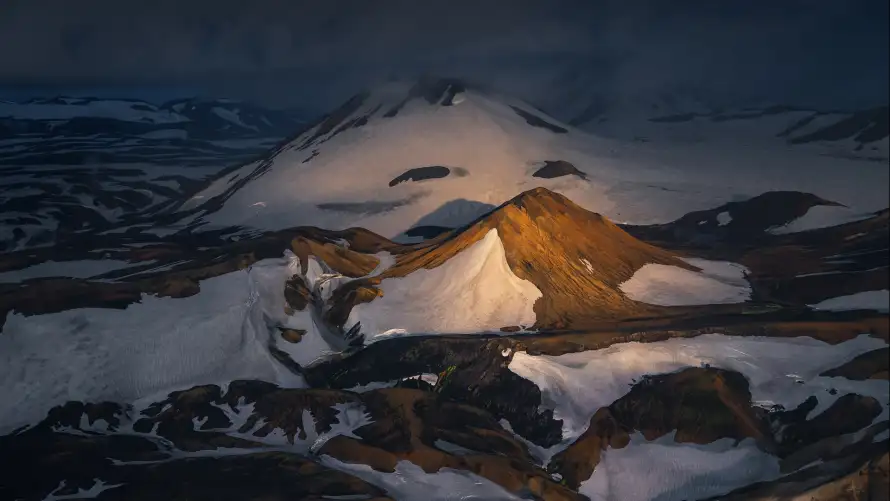 4k云海壁纸 - 冬天 - 冰峰 - 夜空「哲风壁纸」