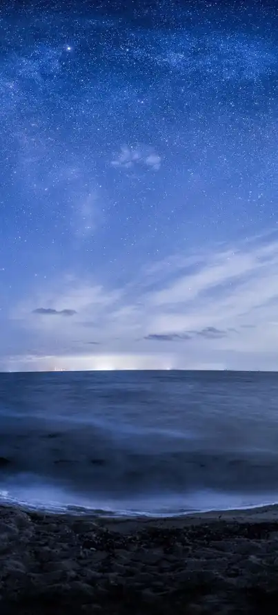 4k云层壁纸 - 夜空 - 大海 - 星星「哲风壁纸」