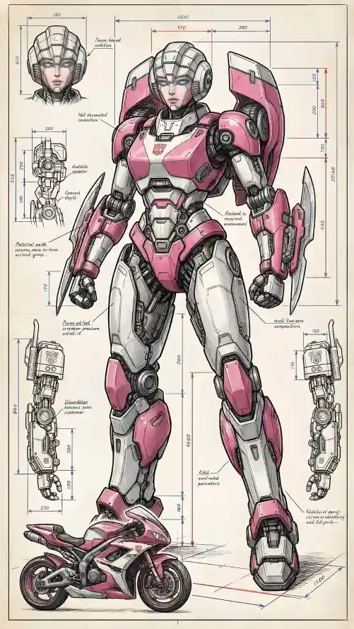 4kG1壁纸 - 机甲 - 粉色 - 摩托车「哲风壁纸」