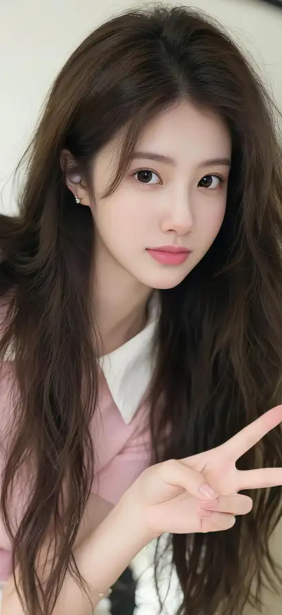 4k卷发壁纸 - 室内 - 淡妆 - 清纯「哲风壁纸」