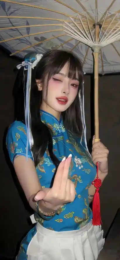 4k发饰壁纸 - 古风 - 手势 - 旗袍「哲风壁纸」