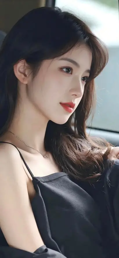 4k侧脸壁纸 - 气质 - 红唇 - 美女「哲风壁纸」