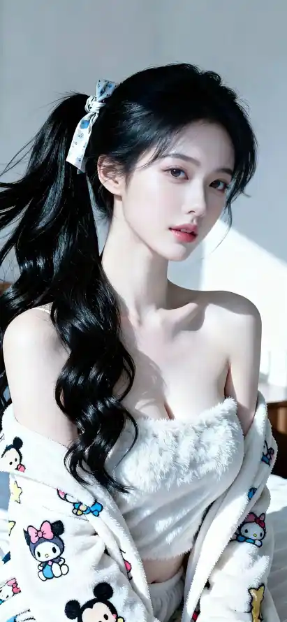 4k发夹壁纸 - 居家 - 抹胸 - 睡衣「哲风壁纸」