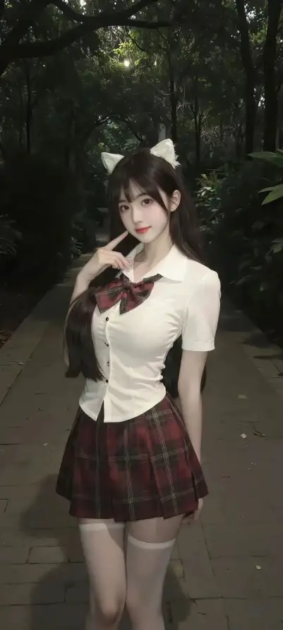 4k树林壁纸 - 美女 - Ios - 白衬衫「哲风壁纸」