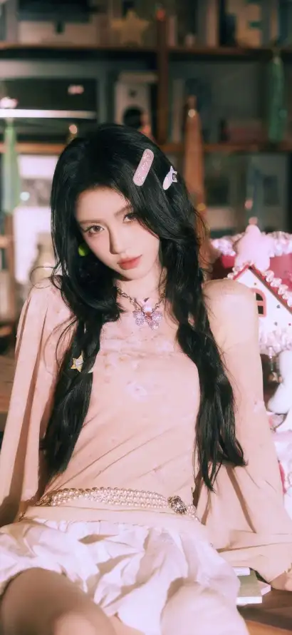 4k发夹壁纸 - 室内 - 甜妹 - 红唇「哲风壁纸」