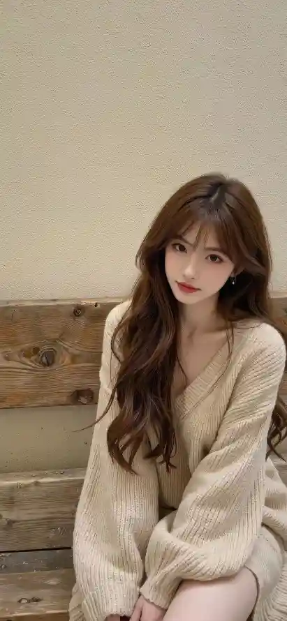 4k卷发壁纸 - 室内 - 棕发 - 气质「哲风壁纸」