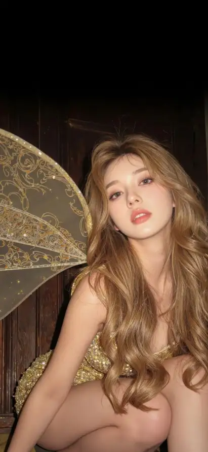 4k卷发壁纸 - 混血 - 红唇 - 美女「哲风壁纸」