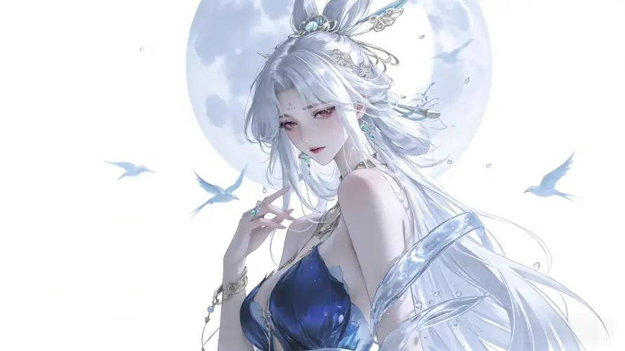 4k仙侠壁纸 - 发饰 - 古风 - 喜鹊「哲风壁纸」