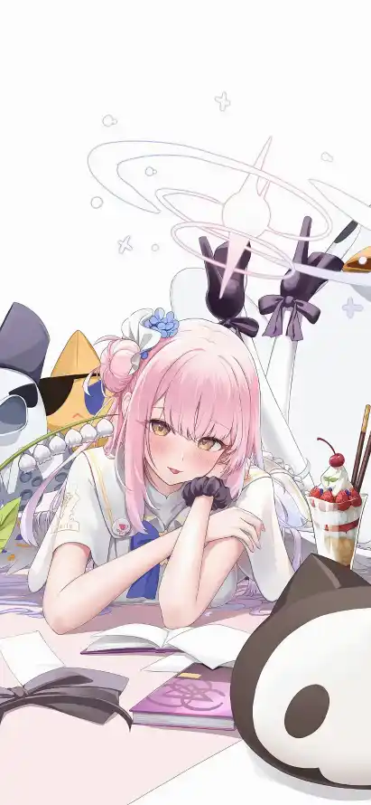 4k光环壁纸 - 可爱 - 少女 - 玩偶「哲风壁纸」