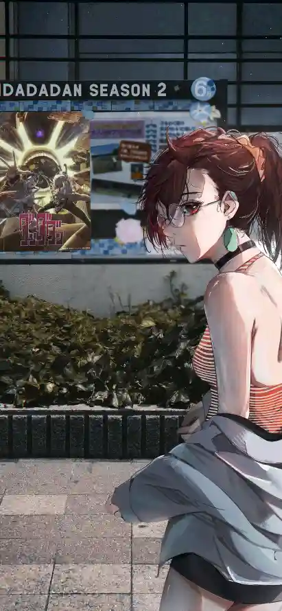 4k户外壁纸 - 眼镜 - 短裤 - 红发「哲风壁纸」