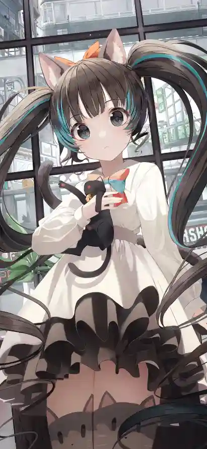 4k可爱壁纸 - 少女 - 挑染 - 日系「哲风壁纸」