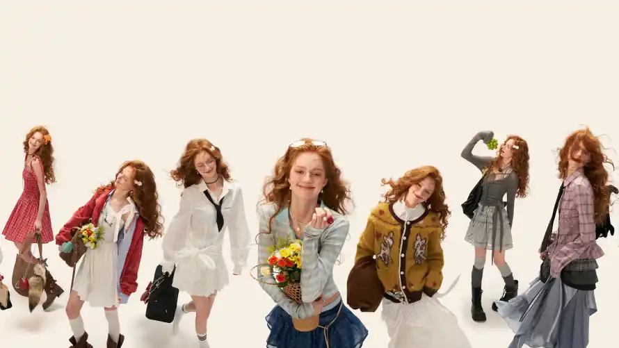 5k卷发壁纸-棒球服 - jk-白色背景壁纸推荐「哲风壁纸」