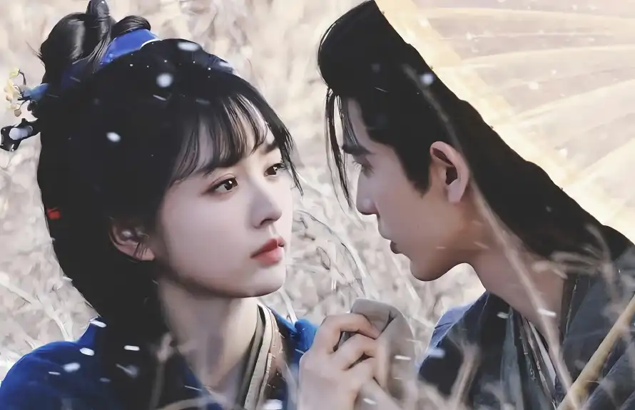 4k古装壁纸 - 对视 - 情侣 - 蓝衣「哲风壁纸」