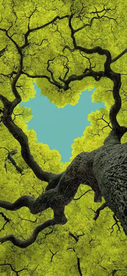 4k仰视壁纸 - 树 - 创意 - 树冠「哲风壁纸」