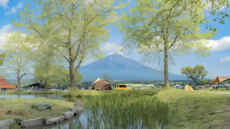 5k小车壁纸-富士山与郊外-壁纸分享「哲风壁纸」