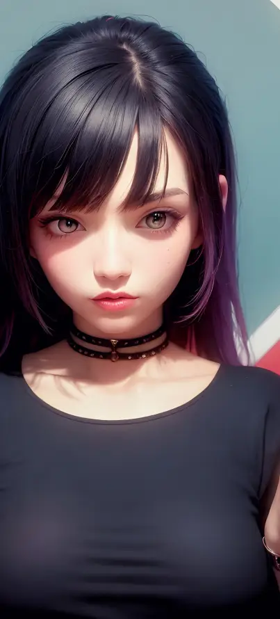 4k少女壁纸 - 手机 - 甜酷 - 红唇「哲风壁纸」