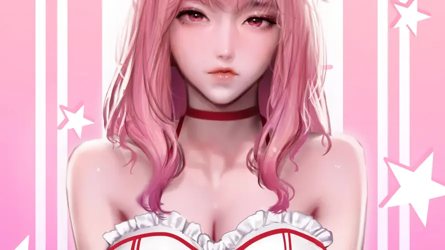 4k卷发壁纸-AI人像 - 星星-Ai绘画免费下载「哲风壁纸」