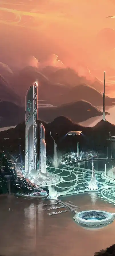 4k倒影壁纸 - 光影 - 山脉 - 橙空「哲风壁纸」