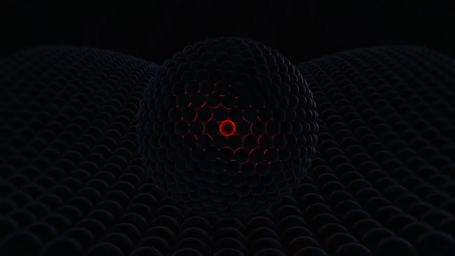 4k光效壁纸-科技感与光点-机械结构免费下载「哲风壁纸」