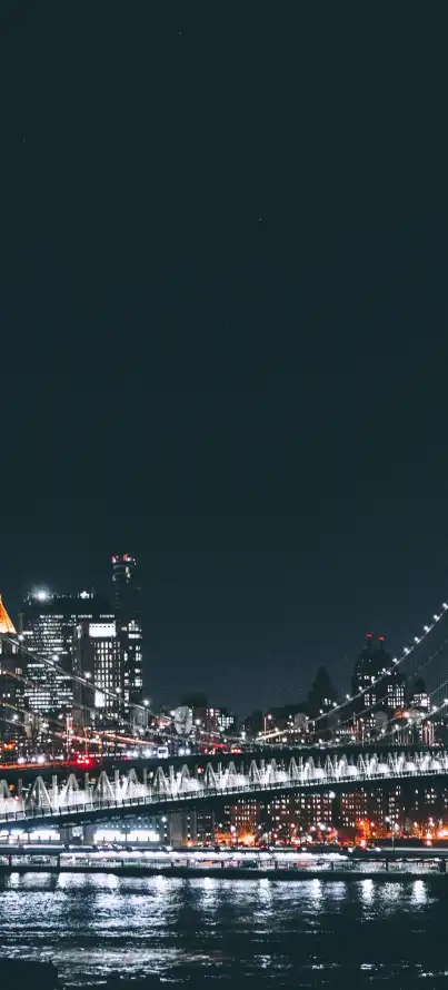 4k临江壁纸 - 城市 - 夜景 - 大桥「哲风壁纸」