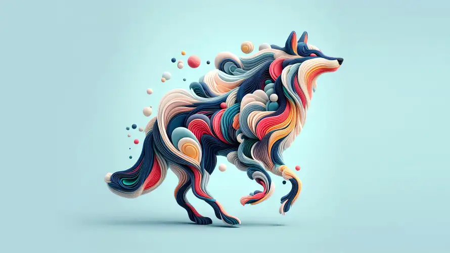 4k七彩壁纸 - 动物 - 奔跑 - 抽象「哲风壁纸」