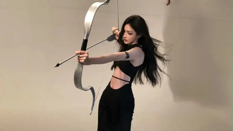 2k冷艳壁纸-修身裙 - 射箭-露腰穿搭壁纸分享「哲风壁纸」