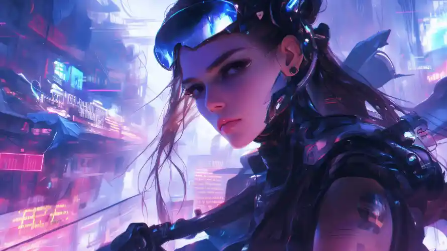 4k人物壁纸-未来感壁纸和冷艳-AI制作热门的壁纸「哲风壁纸」