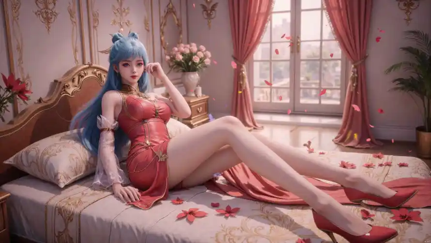 4k3D壁纸 - 卧室 - 大床 - 窗帘「哲风壁纸」 4k3D壁纸 - 卧室 - 大床 - 窗帘「哲风壁纸」