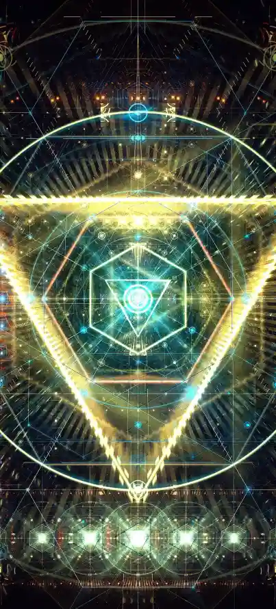 4k光效壁纸 - 对称 - 手机 - 线条「哲风壁纸」