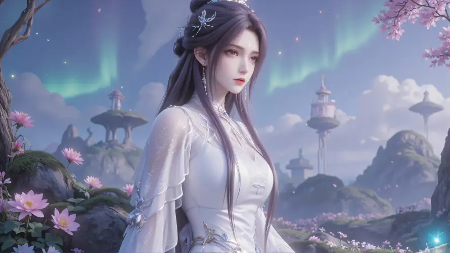 4k仙侠壁纸 - 仙山 - 冷艳 - 古风「哲风壁纸」