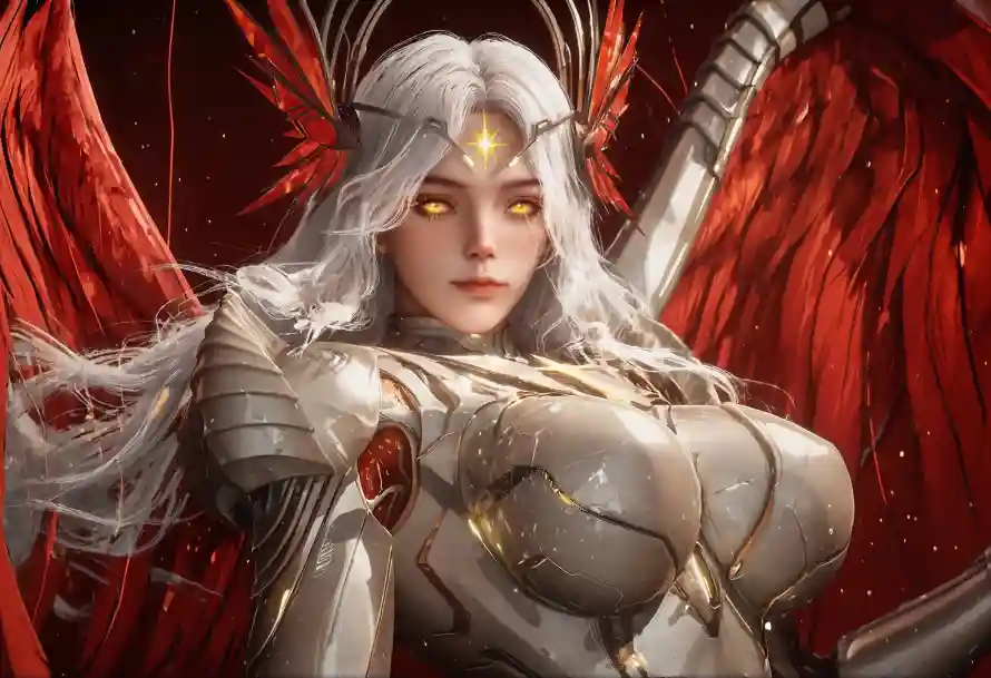 4k国漫壁纸 - 金瞳 - 铠甲 - 银发「哲风壁纸」