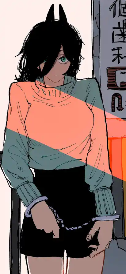 4k兽耳壁纸 - 手铐 - 插画 - 日系「哲风壁纸」